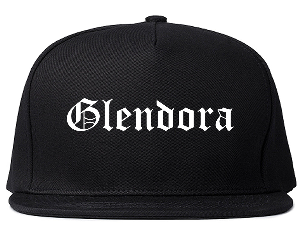 Glendora California CA Old English Mens Snapback Hat Black