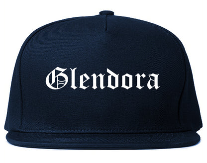 Glendora California CA Old English Mens Snapback Hat Navy Blue