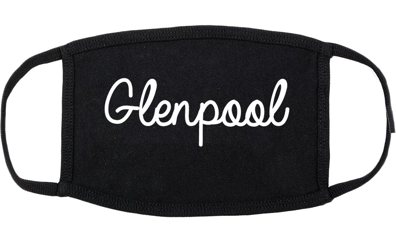Glenpool Oklahoma OK Script Cotton Face Mask Black