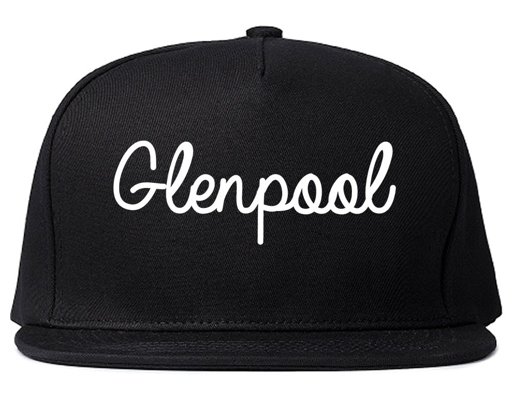 Glenpool Oklahoma OK Script Mens Snapback Hat Black