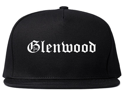 Glenwood Illinois IL Old English Mens Snapback Hat Black