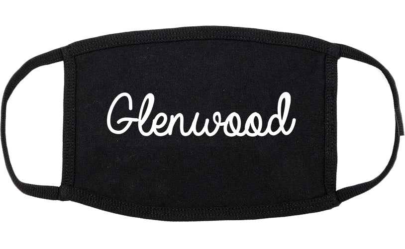 Glenwood Illinois IL Script Cotton Face Mask Black