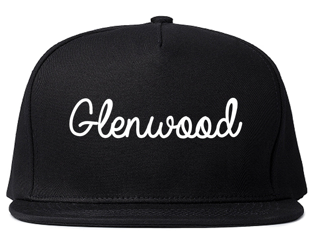 Glenwood Illinois IL Script Mens Snapback Hat Black