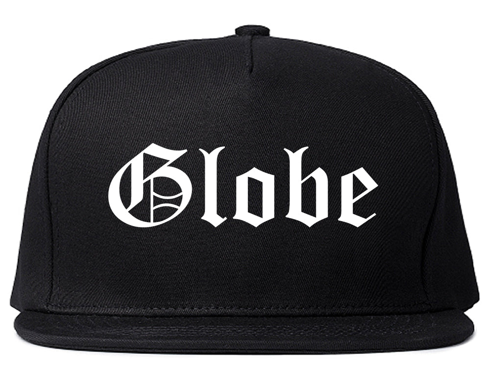 Globe Arizona AZ Old English Mens Snapback Hat Black