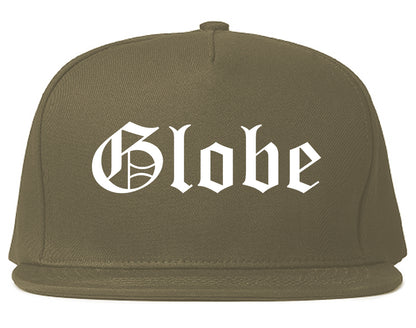 Globe Arizona AZ Old English Mens Snapback Hat Grey