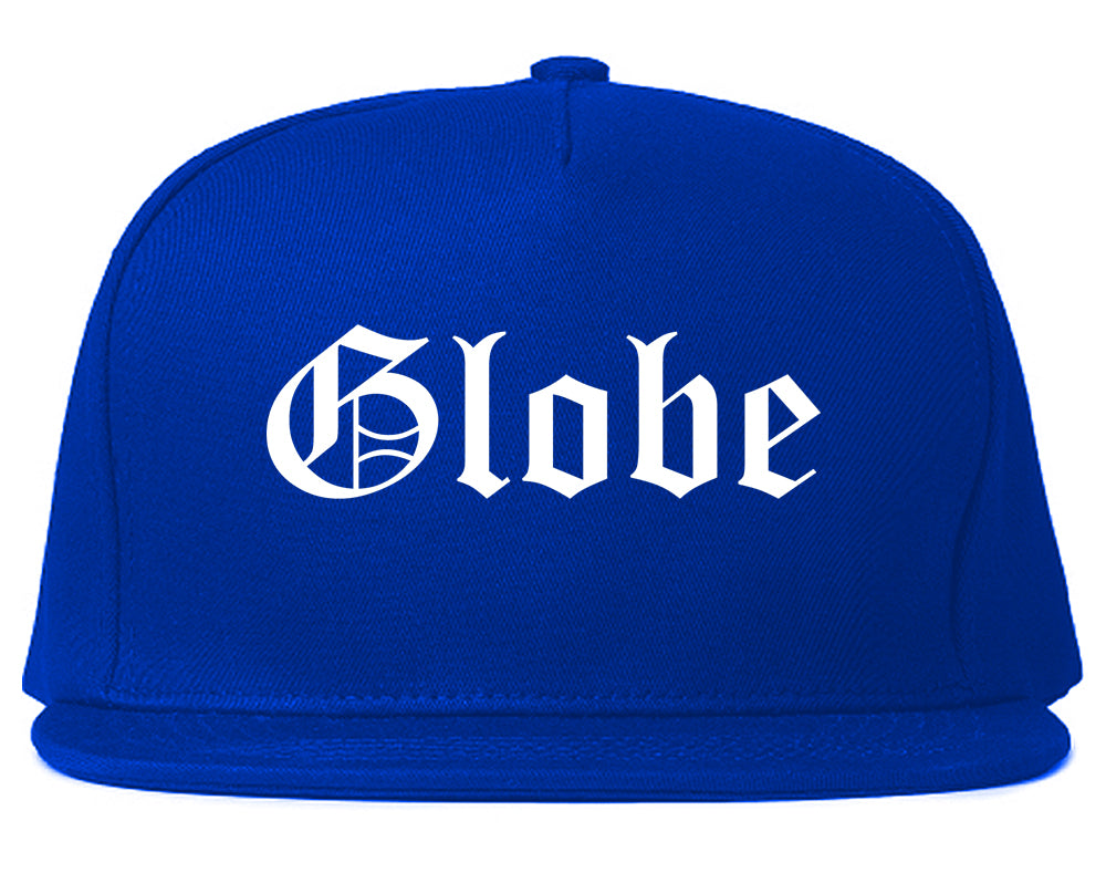 Globe Arizona AZ Old English Mens Snapback Hat Royal Blue