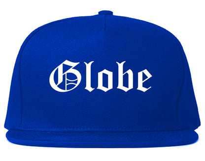 Globe Arizona AZ Old English Mens Snapback Hat Royal Blue