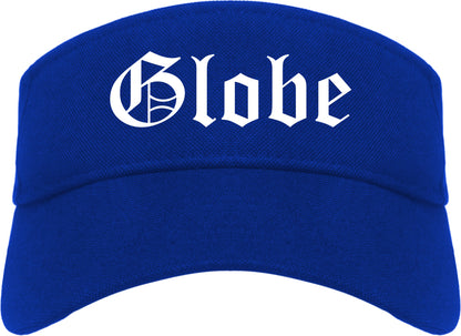 Globe Arizona AZ Old English Mens Visor Cap Hat Royal Blue