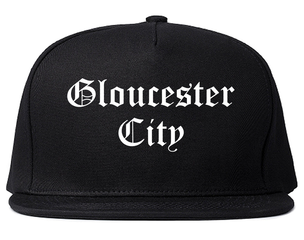 Gloucester City New Jersey NJ Old English Mens Snapback Hat Black