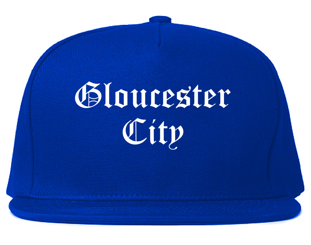 Gloucester City New Jersey NJ Old English Mens Snapback Hat Royal Blue