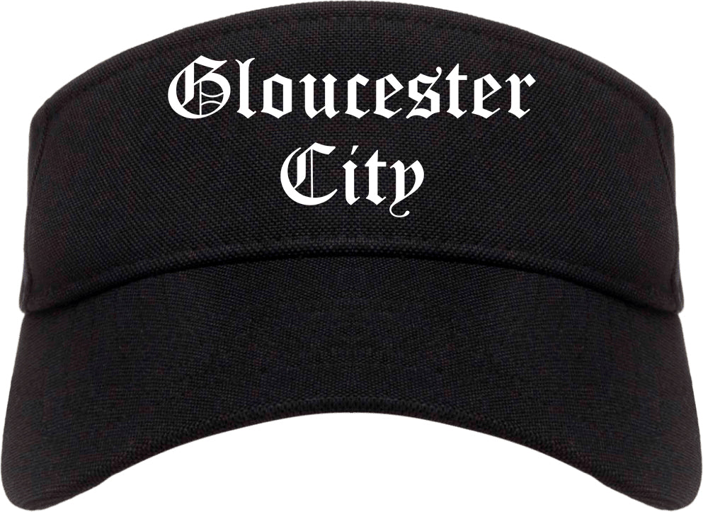 Gloucester City New Jersey NJ Old English Mens Visor Cap Hat Black