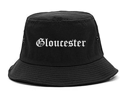 Gloucester Massachusetts MA Old English Mens Bucket Hat Black