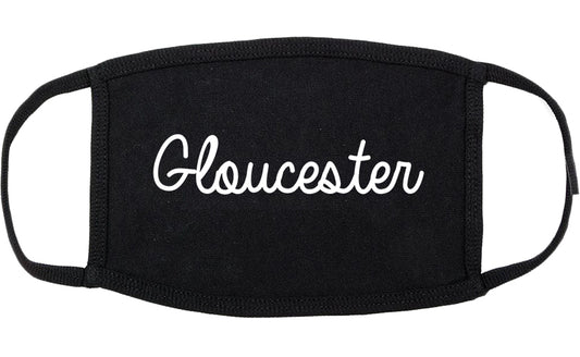 Gloucester Massachusetts MA Script Cotton Face Mask Black