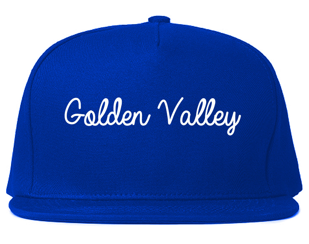 Golden Valley Minnesota MN Script Mens Snapback Hat Royal Blue