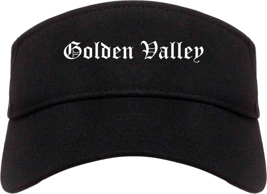 Golden Valley Minnesota MN Old English Mens Visor Cap Hat Black