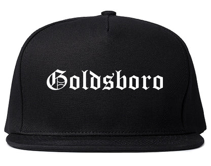 Goldsboro North Carolina NC Old English Mens Snapback Hat Black