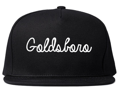 Goldsboro North Carolina NC Script Mens Snapback Hat Black