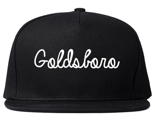 Goldsboro North Carolina NC Script Mens Snapback Hat Black