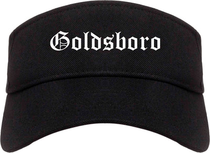 Goldsboro North Carolina NC Old English Mens Visor Cap Hat Black
