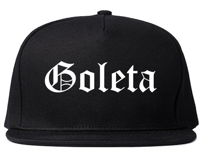 Goleta California CA Old English Mens Snapback Hat Black