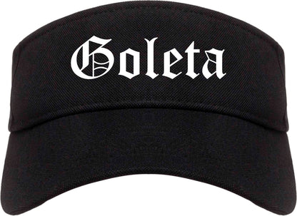 Goleta California CA Old English Mens Visor Cap Hat Black