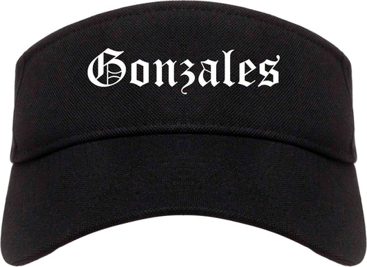 Gonzales California CA Old English Mens Visor Cap Hat Black