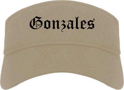 Gonzales California CA Old English Mens Visor Cap Hat Khaki