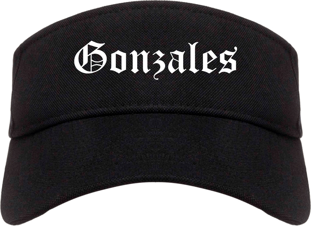Gonzales Texas TX Old English Mens Visor Cap Hat Black