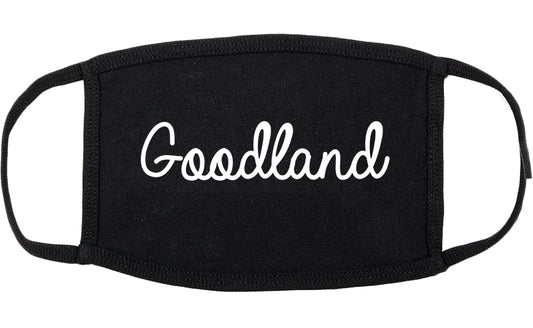 Goodland Kansas KS Script Cotton Face Mask Black