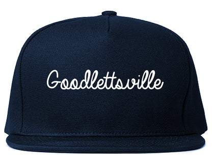 Goodlettsville Tennessee TN Script Mens Snapback Hat Navy Blue