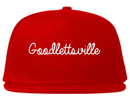 Goodlettsville Tennessee TN Script Mens Snapback Hat Red