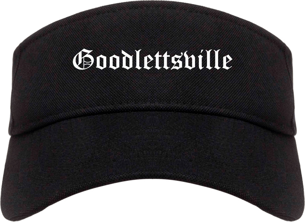 Goodlettsville Tennessee TN Old English Mens Visor Cap Hat Black