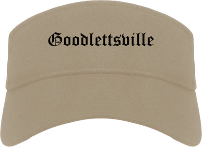 Goodlettsville Tennessee TN Old English Mens Visor Cap Hat Khaki