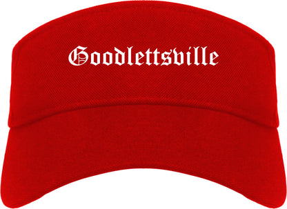 Goodlettsville Tennessee TN Old English Mens Visor Cap Hat Red