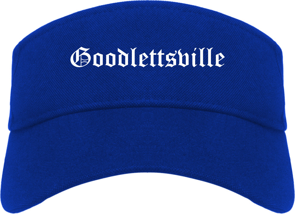 Goodlettsville Tennessee TN Old English Mens Visor Cap Hat Royal Blue