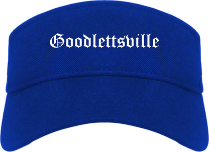 Goodlettsville Tennessee TN Old English Mens Visor Cap Hat Royal Blue