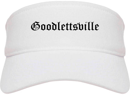 Goodlettsville Tennessee TN Old English Mens Visor Cap Hat White