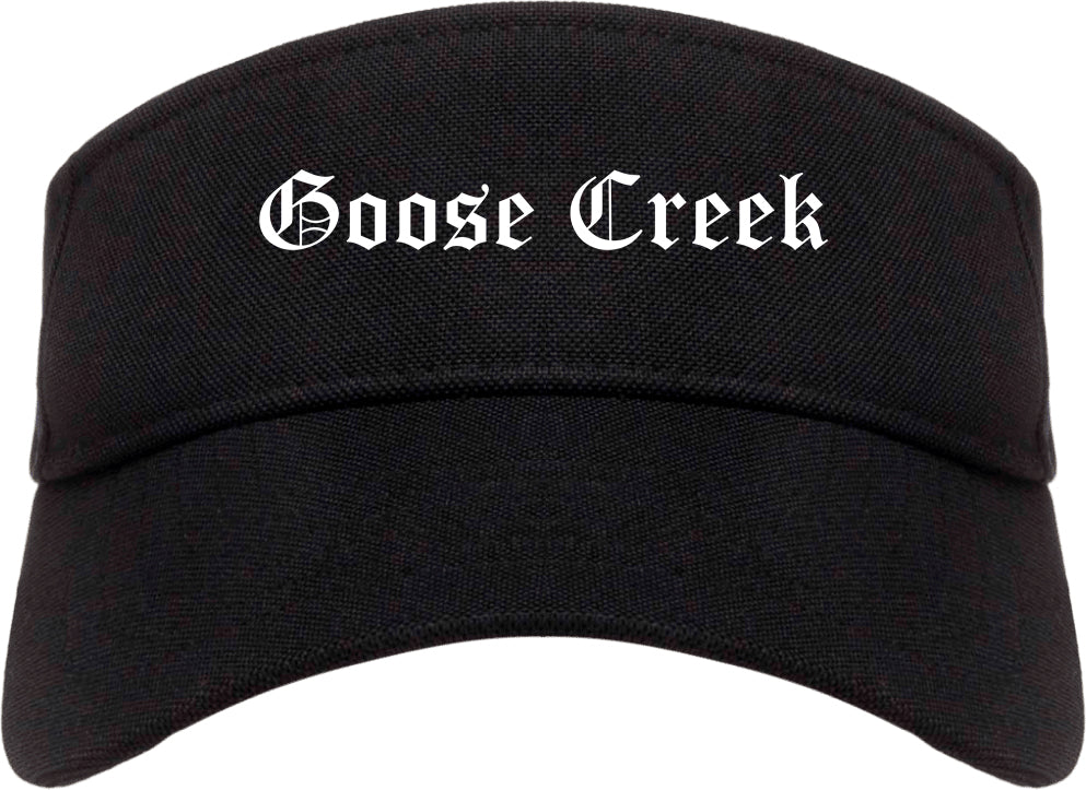 Goose Creek South Carolina SC Old English Mens Visor Cap Hat Black