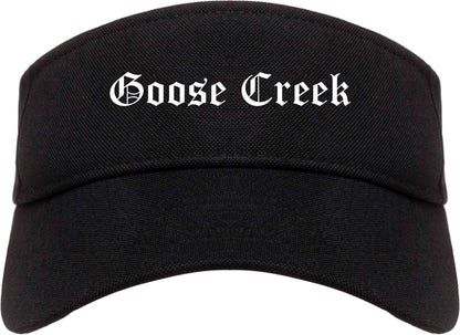 Goose Creek South Carolina SC Old English Mens Visor Cap Hat Black