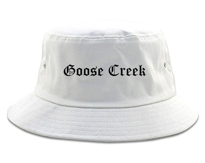 Goose Creek South Carolina SC Old English Mens Bucket Hat White
