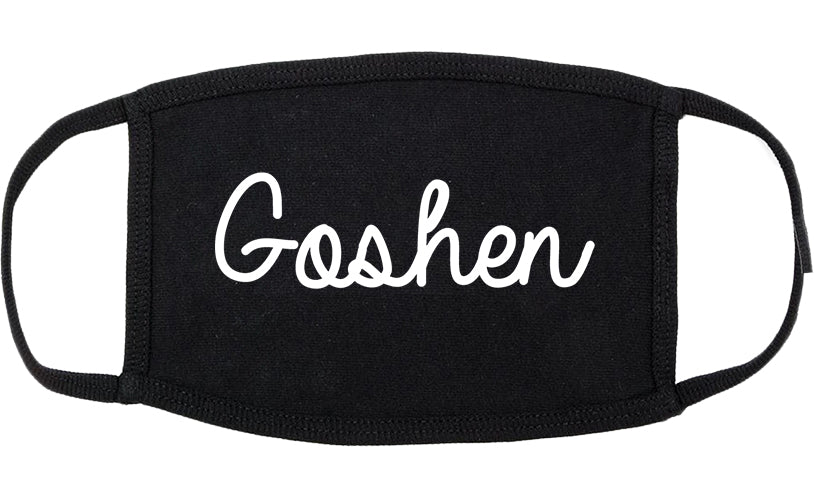 Goshen Indiana IN Script Cotton Face Mask Black