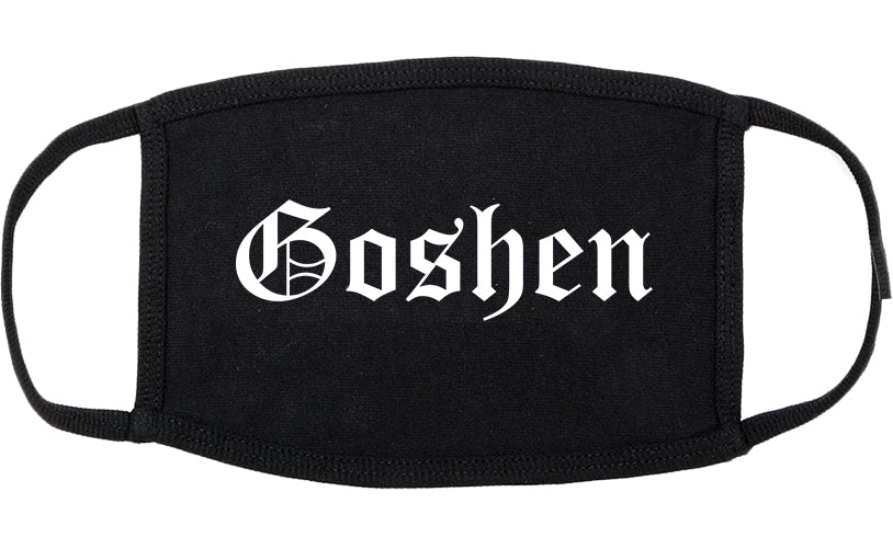 Goshen New York NY Old English Cotton Face Mask Black