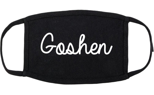 Goshen New York NY Script Cotton Face Mask Black