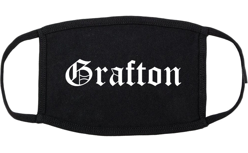 Grafton West Virginia WV Old English Cotton Face Mask Black