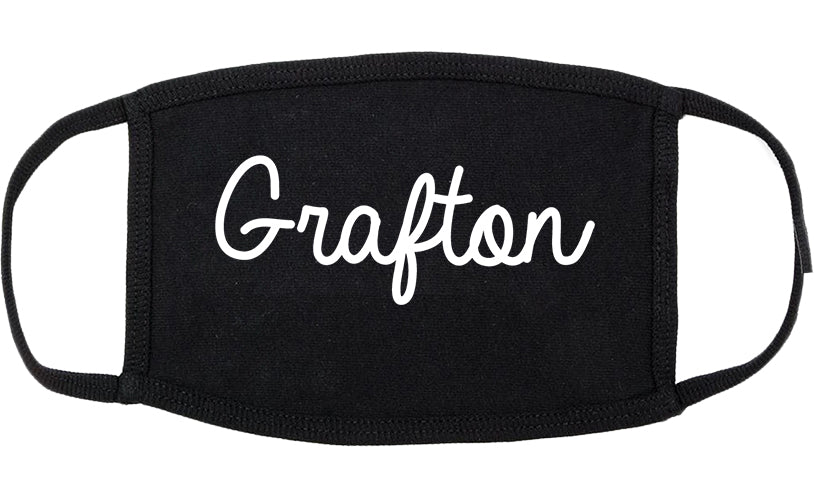 Grafton West Virginia WV Script Cotton Face Mask Black