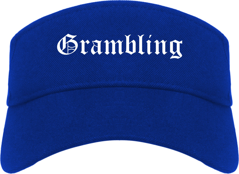 Grambling Louisiana LA Old English Mens Visor Cap Hat Royal Blue