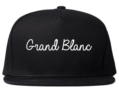 Grand Blanc Michigan MI Script Mens Snapback Hat Black