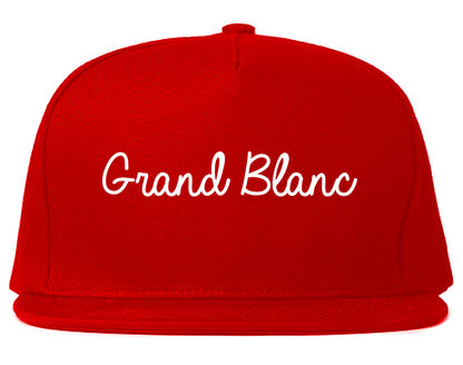 Grand Blanc Michigan MI Script Mens Snapback Hat Red