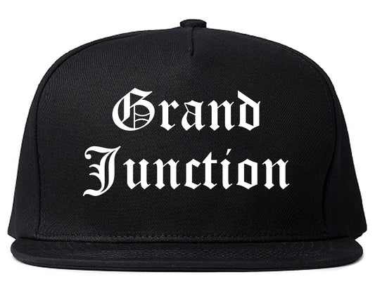 Grand Junction Colorado CO Old English Mens Snapback Hat Black
