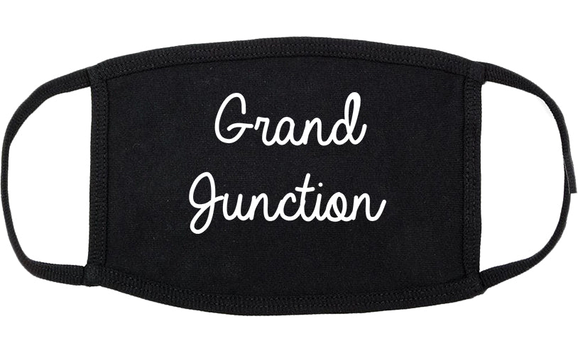 Grand Junction Colorado CO Script Cotton Face Mask Black